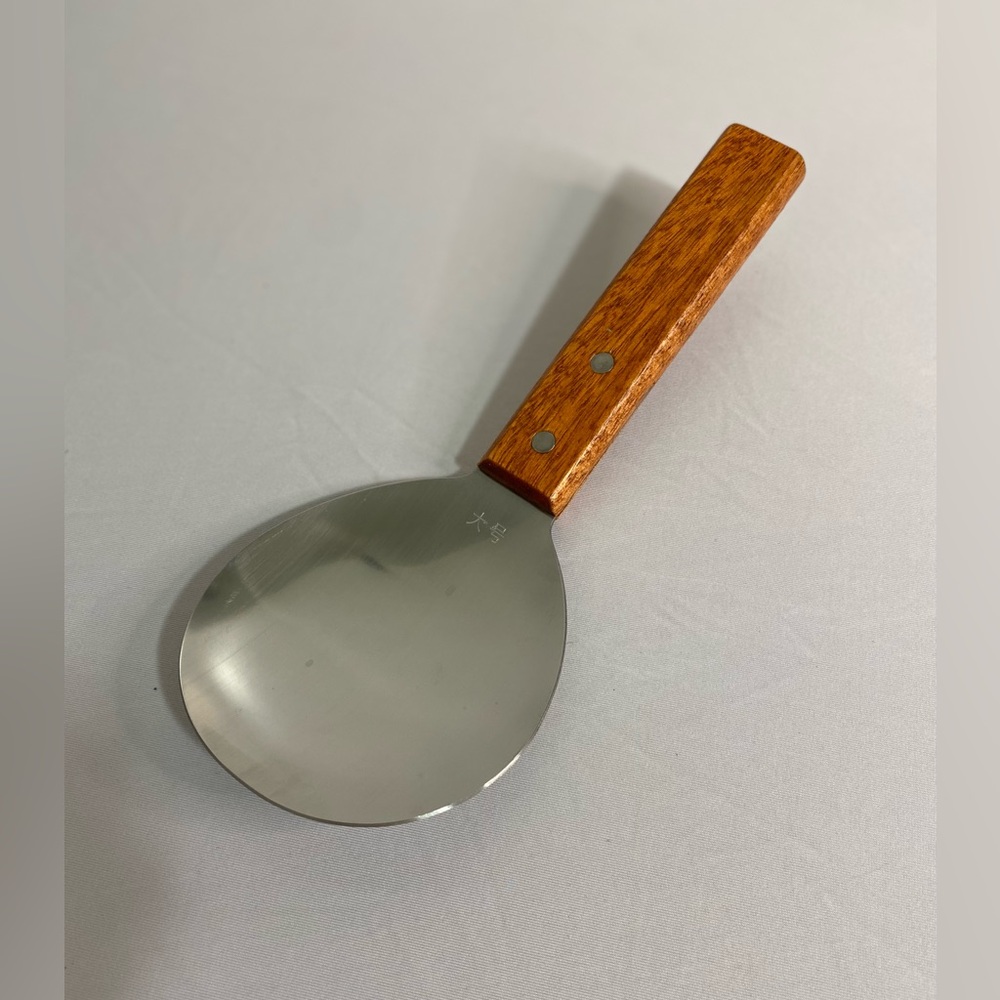 Stainless Steel Spatula with Wooden Handle Rice Serving Spoon